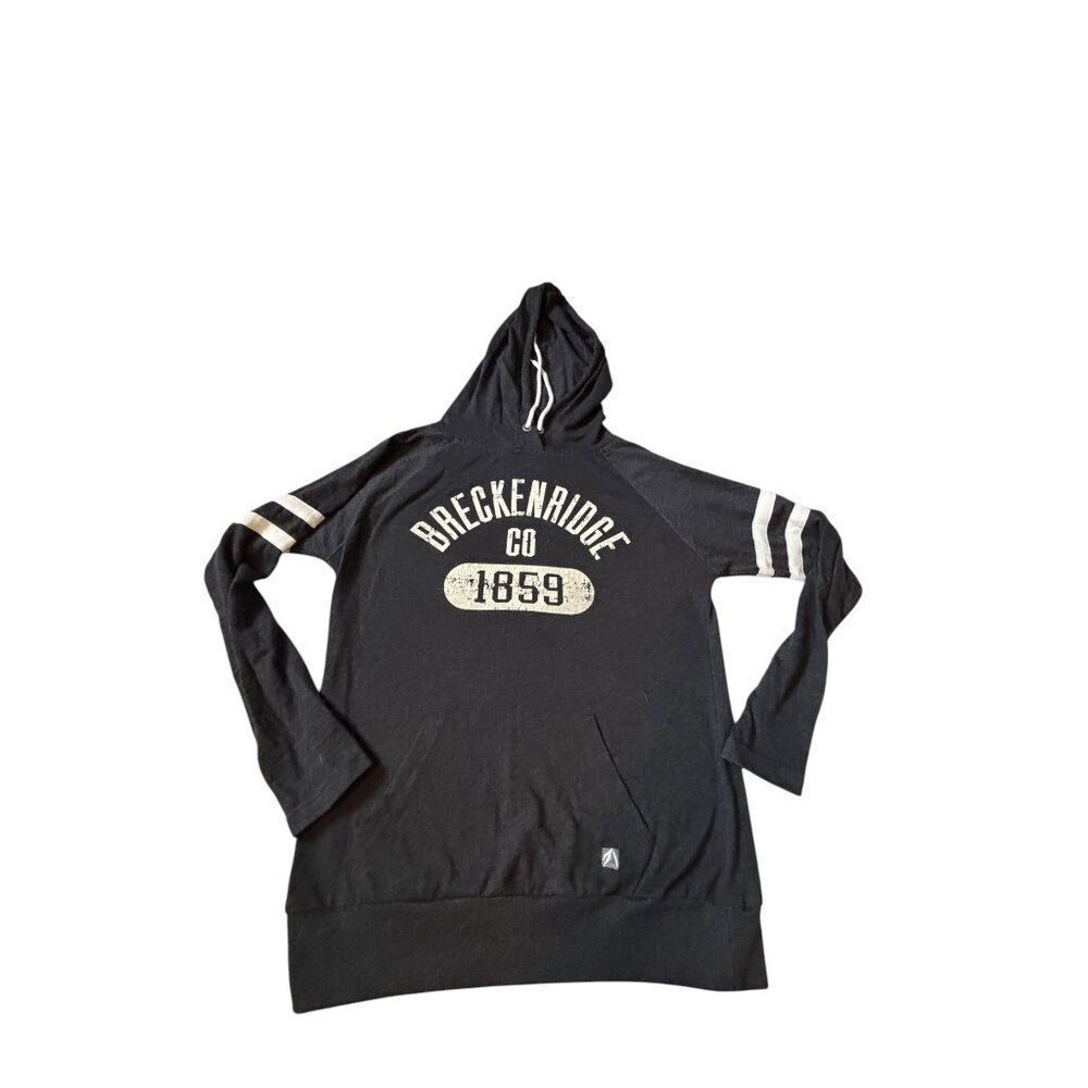Breckenridge CO 1859 Hoodie S Outfitter Trading Co. Low-Shrinkage Fleece Black &